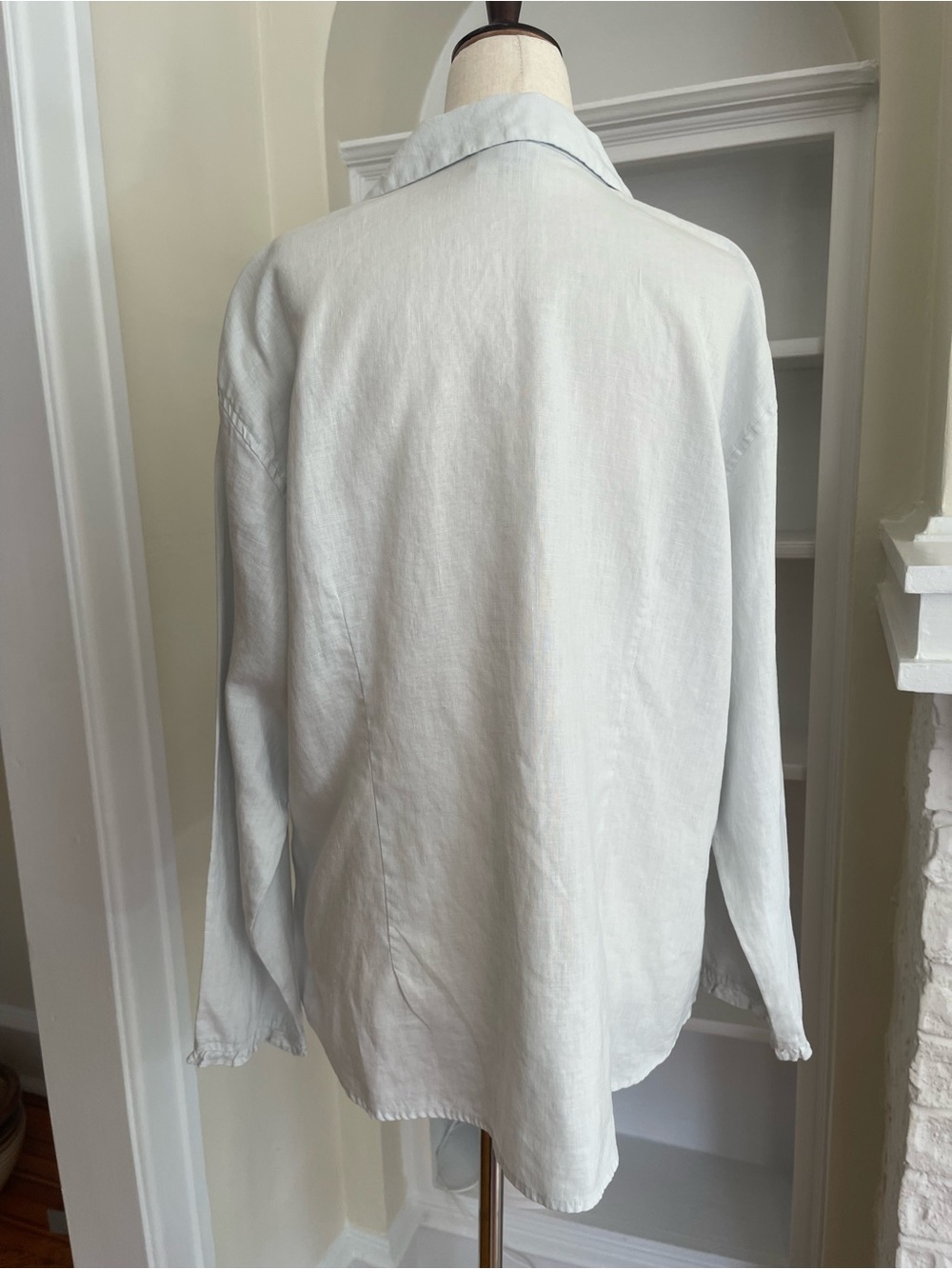 100% Fine Linen in Light Heather Blue by Pinecone Hill - Picture 5 of 6